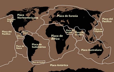 mapa de las placas tectonicas - modelos de recibo